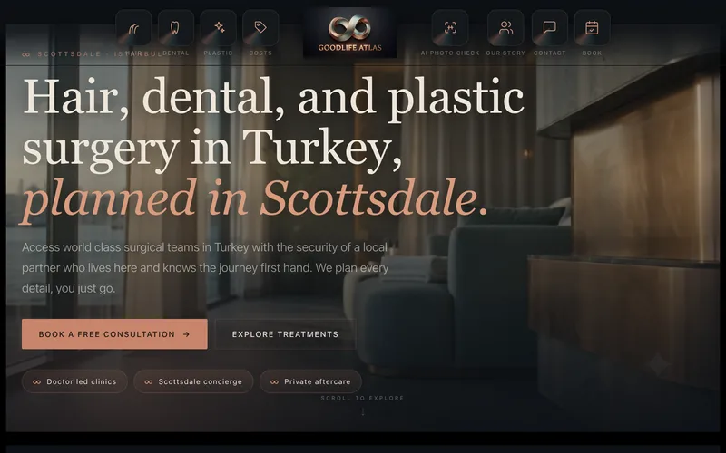 Good Life Atlas website by Atlas, a medical travel concierge home page